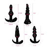 Набір секс іграшок для анального сексу, набір анальних пробок з анальним вібратором і кульками Anal Plug Set, фото 5