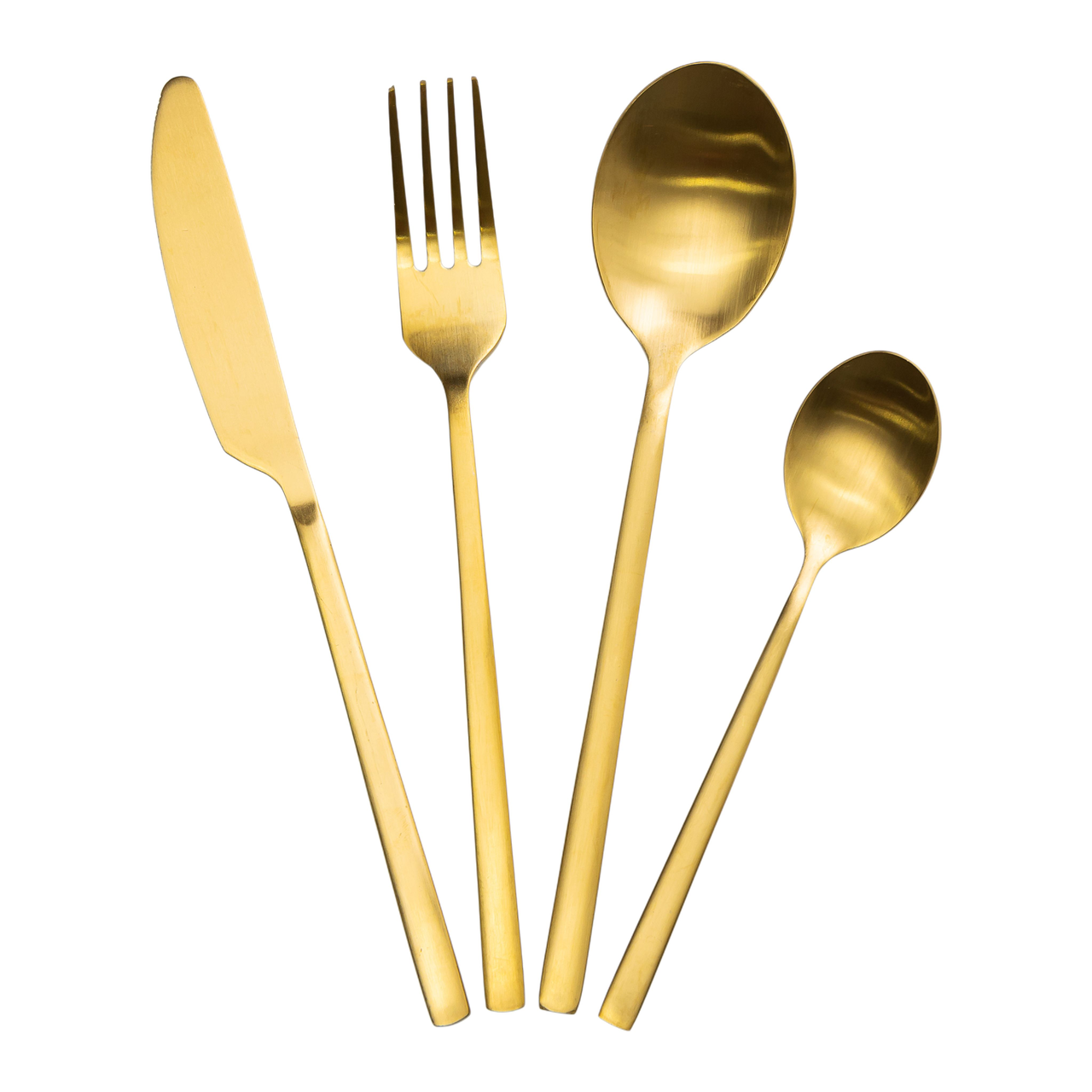 Набір столових приборів на 6 персон 24 предмети столовий набір приборів Золотистий Lugi, фото 1