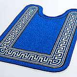 Килимок для Туалету з вирізом під унітаз на гумовій основі Taba 315-1D 57х80 см Сірий, фото 2