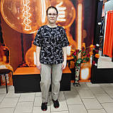 Жіноча чорна футболка принт обличчя Україна, фото 4