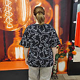 Жіноча чорна футболка принт обличчя Україна, фото 8