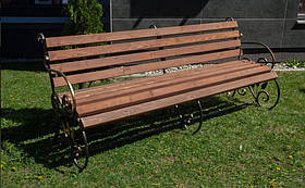 Лавка садово-паркова кована Листочок 2000мм тр15х15 Kompred kc-006/1