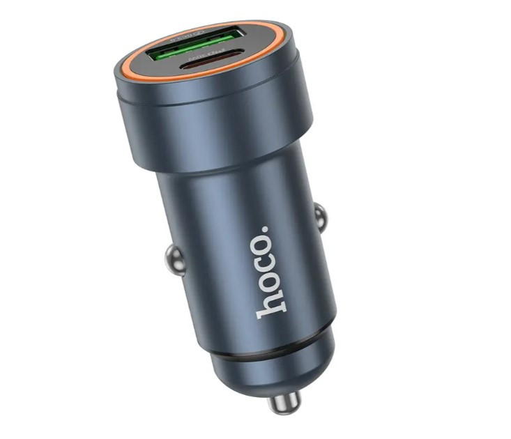 Зарядний пристрій для автомобілю Hoco Z57A зі швидкою зарядкою USB+Type-C 30W