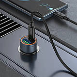 Зарядний пристрій для автомобілю Hoco Z57A зі швидкою зарядкою USB+Type-C 30W, фото 4