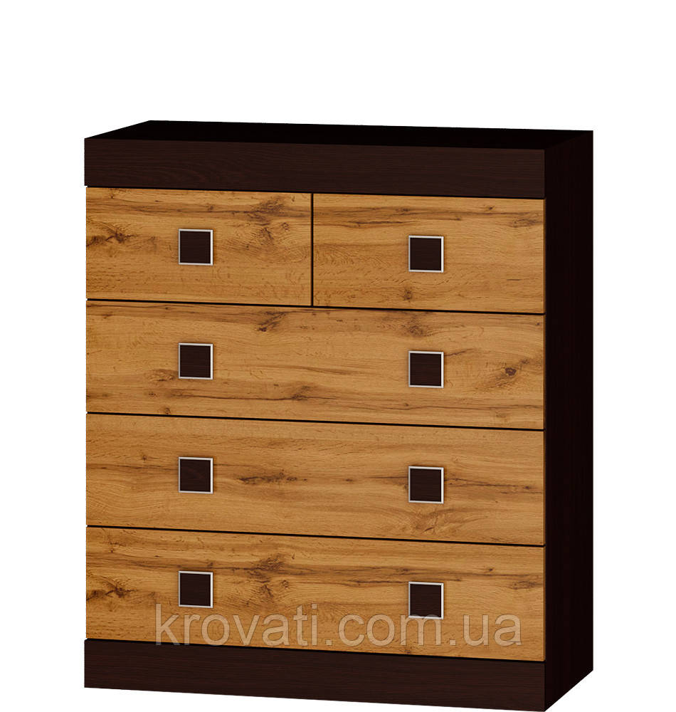 Комод 3 Соната  , Эверест, Венге темний/Дуб Крафт Золотий