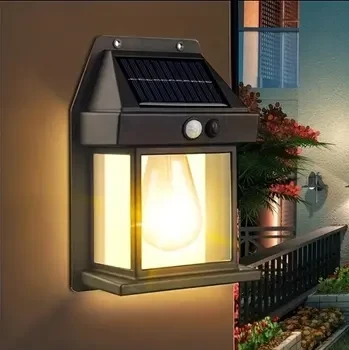 Вуличний світильник Solar Interaction Wall Lamp BK-888 із датчиком руху на сонячній батареї, фото 1