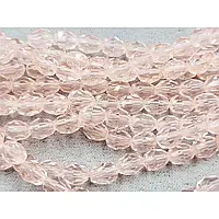 Крапля 6*8 мм рожева прозора (+-62шт)