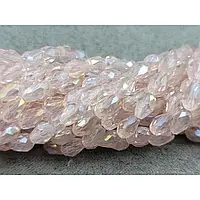 Крапля 4*6 мм рожева АВ прозора (+-68шт)