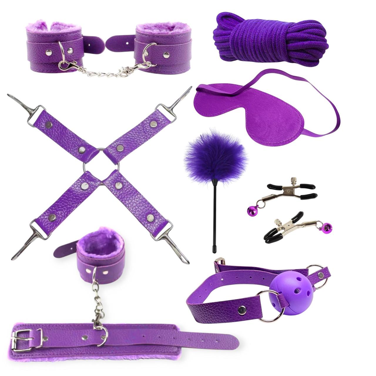 БДСМ набір «Loving submission», колір фіолетовий, фото 1