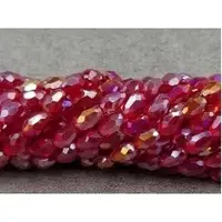 Крапля 6*8 мм червоний прозорий АВ (+-62шт)