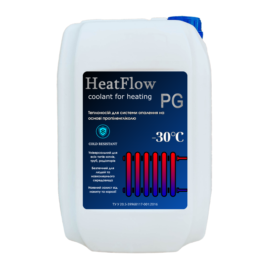Теплоносій для систем опалення HeatFlow PG на основі пропіленгліколю -30ºС, фото 1