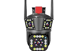 Wi-Fi відеокамера з трьома об'єктивами SD/карта YOSO YO-IPC49D6MP50 PTZ 2.8mm V380