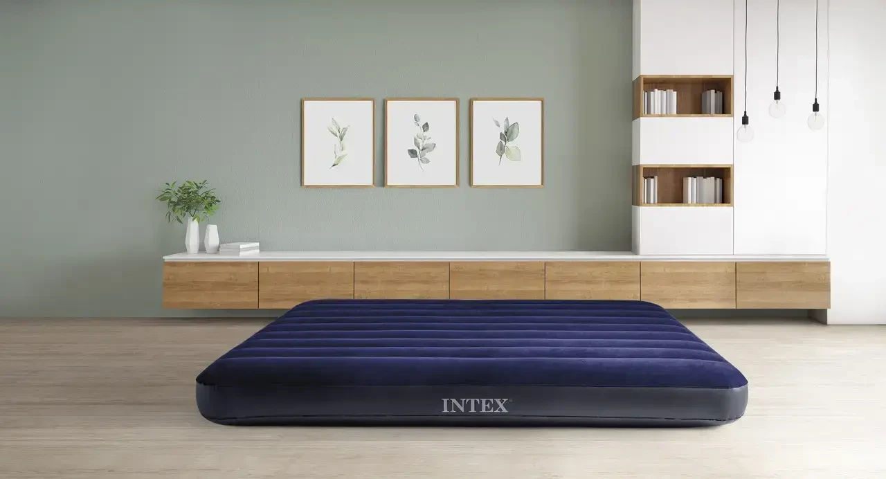 Надувний матрац 137 х 191 х 25 см Intex  Синій, фото 1