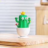 Конструктор SLUBAN M38-B1073 рослина/фігурка у горщику, 6 видів, кор., 6 шт. в диспл., 28-16-13 см., фото 2