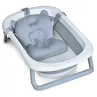 Складана ванночка з термометром та вкладишем ME 1151 PLUS Gray