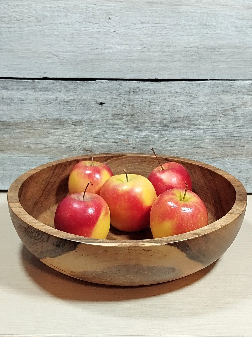 Великий дерев'яний салатник з цільного  горіха. Діаметр 29см., фото 1
