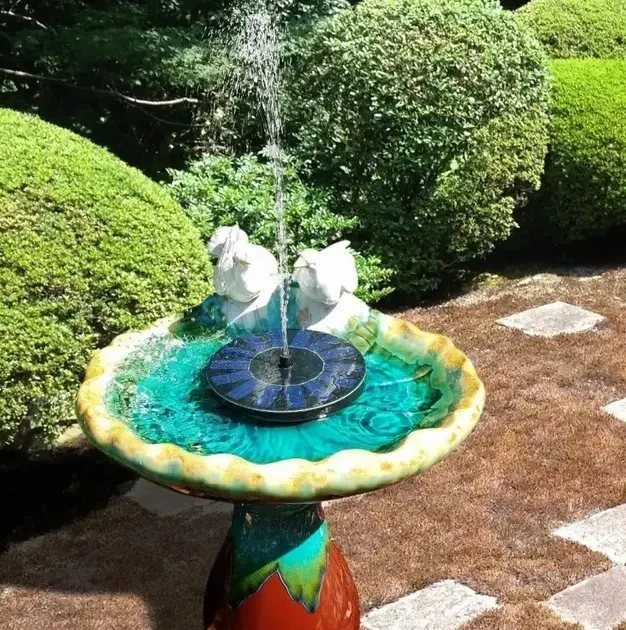 Фонтан на сонячній панелі 130 мм макс. висота до 60 см, фото 1