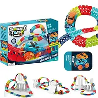 Автомобільна гоночна траса з машинкою Гнучкий гоночний трек з машинками Cheangeble Track 138 pcs