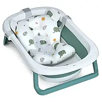 Складана ванночка з термометром і вкладишем ME 1151 PLUS Deep Green Зелений