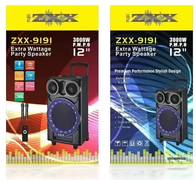 Bluetooth Колонка ZXX-9191, акумуляторна, акустична система, фото 1