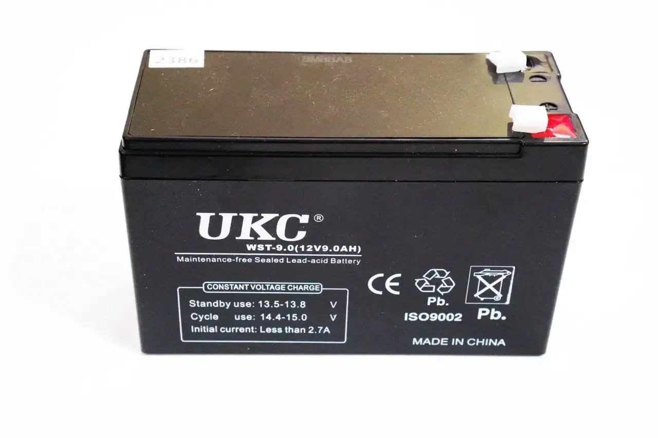 Батарея свинцево-кислотна UKC WST-9.0 12 V 9 Ah Black, фото 1