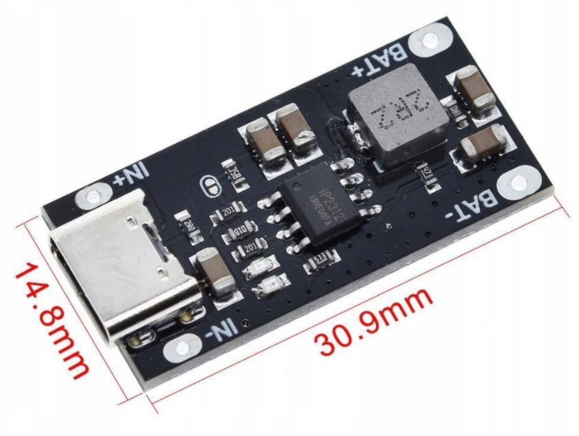 Плата зарядки IP2312 LI-ion аккумуляторов USB type C