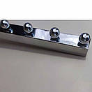 Кронштейн Флейта до Стіни 10 кульок 40 см квадратна хромована, фото 2