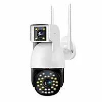 Бездротова Камера DUAL CAMERA P12 WIFI IP 360/90 V380PRO 3+3.0mp Поворотна камера з датчиком руху