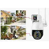 Бездротова Камера DUAL CAMERA P12 WIFI IP 360/90 V380PRO 3+3.0mp Поворотна камера з датчиком руху, фото 2