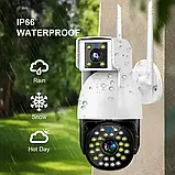 Бездротова Камера DUAL CAMERA P12 WIFI IP 360/90 V380PRO 3+3.0mp Поворотна камера з датчиком руху, фото 3