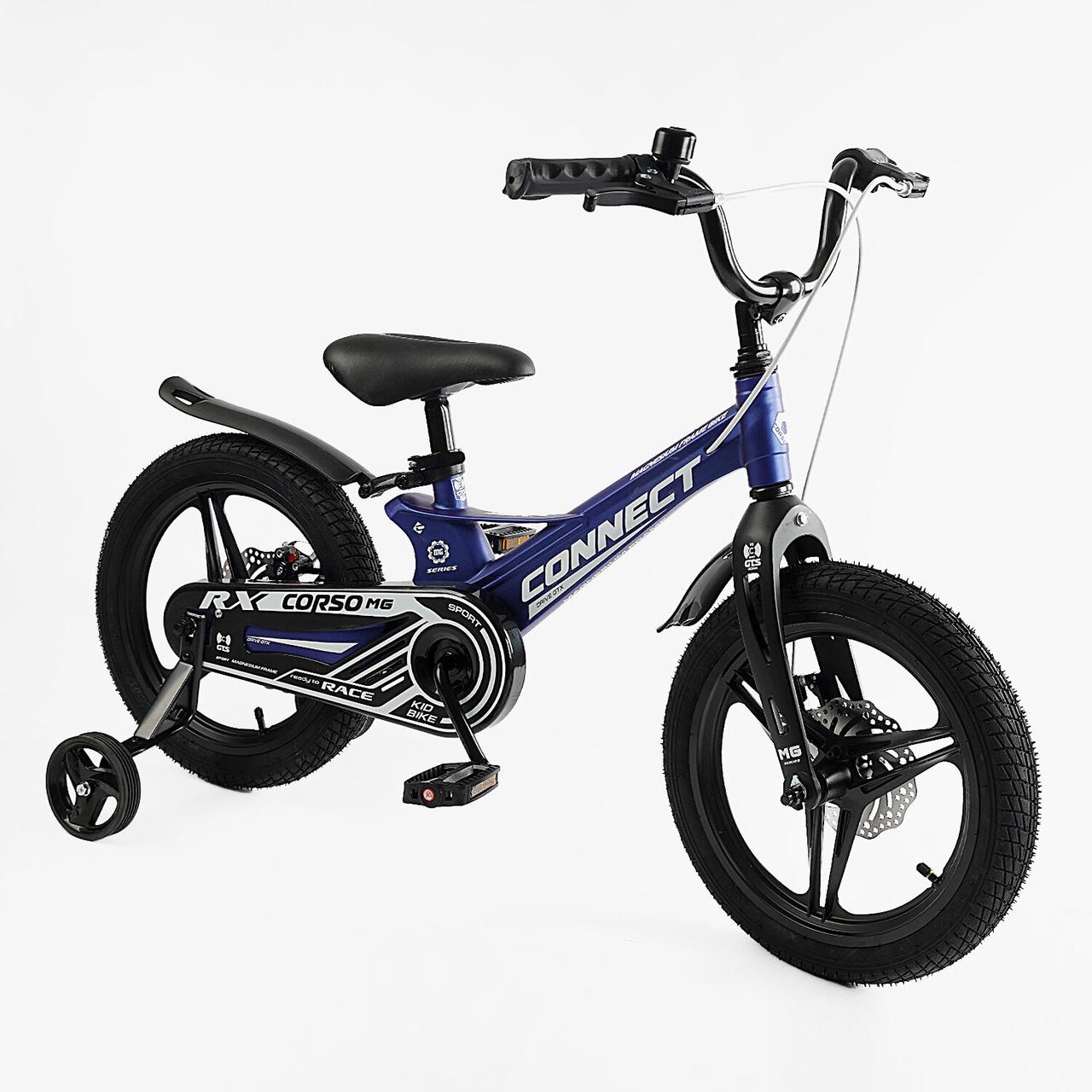 Велосипед 16" Corso Connect MG-16221 магнієва рама Синій