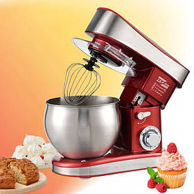 Тістоміс кухонний ZP-137 Zepline з 3 насадками для дому 3500W багатофункціональний планетарний міксер Червоний
