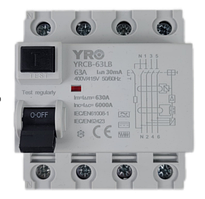 Пристрій захисного відключення YRCB-63LB Circuit Breaker 63A 4P 30ma Type B