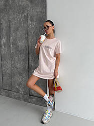 Футболка-туніка Be Happy, ніжно-рожева