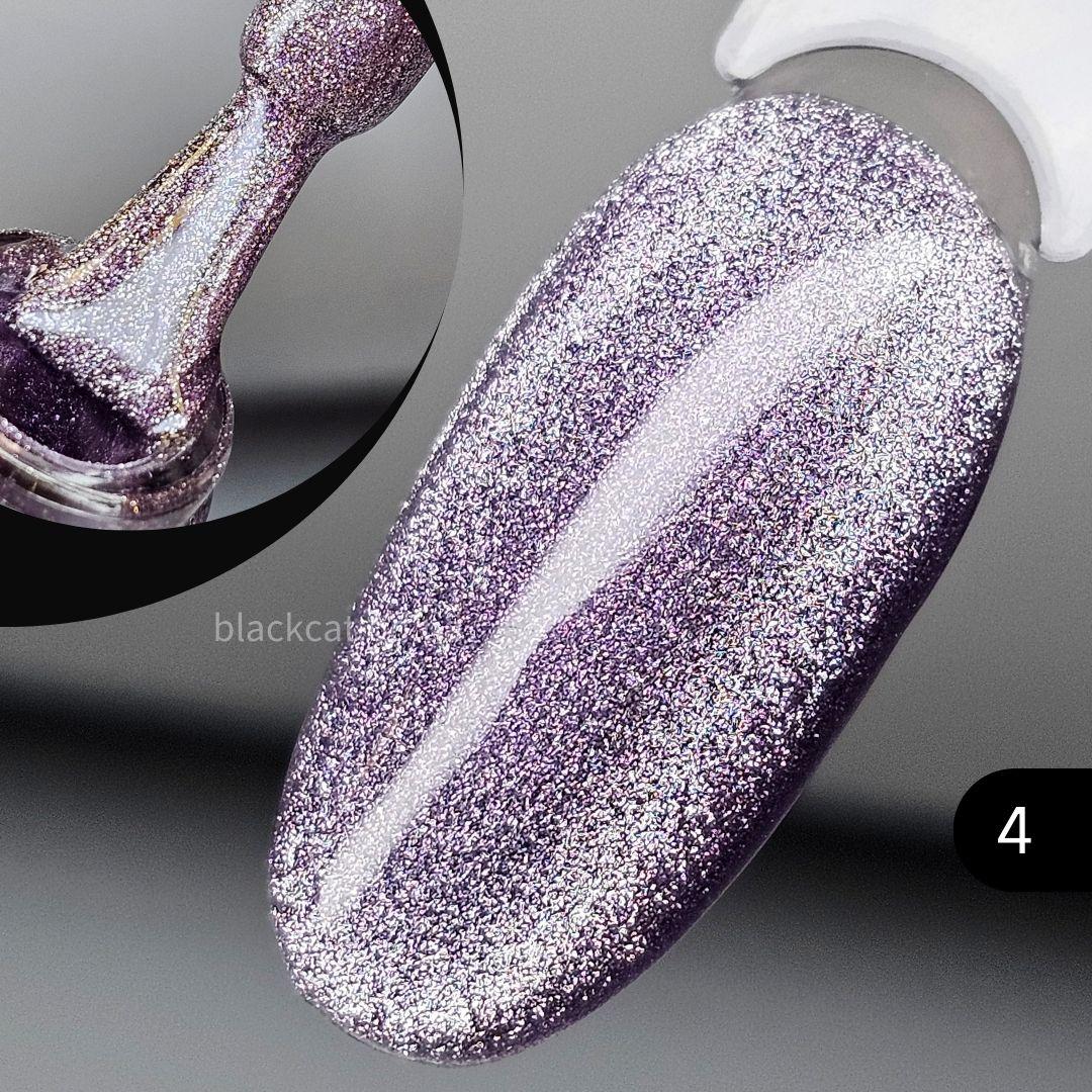 Кришталева кішка світло-бузкова гель лак котяче око для нігтів Platinum Cat Global Fashion 8мл №04