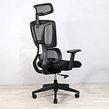 Офисное кресло с подголовником Баланс Про Richman регулируемое с анатомической спинкой-сеткой черного цвета, фото 4