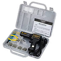 Гарячий степлер LK-702 з набором скоб для ремонту пластикових деталей та бамперів. Чорний