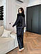 Жіночий велюровий всесезонний прогулянковий м'який костюм велюр прямі штани кофта на блискавці великого розміру, фото 4
