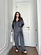 Жіночий велюровий всесезонний прогулянковий м'який костюм велюр прямі штани кофта на блискавці великого розміру, фото 9