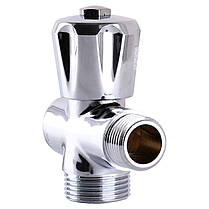 Кран вентильний для пральної машини SOLOMON 1/2" х3/4" х1/2" А7260, фото 3