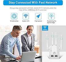 Репітер Getue WiFi Extender Підсилювач Wi-Fi з 2 портами, Amazon, Німеччина, фото 2