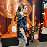 Жіноча чорна футболка принт Україна, фото 3