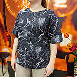 Жіноча чорна футболка принт Україна, фото 5