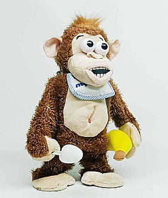 М'яка іграшка Shantou "Мавпа з бананом" коричнева K60403-1