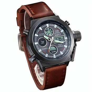 Чоловічий годинник кварцовий, AMST / Наручний годинник армійський / Тактичний годинник водонепроникний