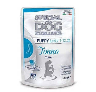 Вологий корм для собак Monge (Монж) Special Dog Exellence Puppy & Junior тунець 100 гр 24 шт
