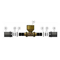 Трійник із внутрішньою різзю прес APE ITALY AP 132 16х1/2" х16, фото 3