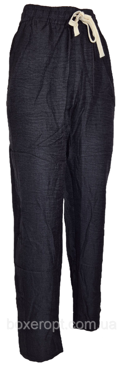 Штани жіночі літні з кишенями Ластівка (No.A5220, 4XL-7XL, чорні)