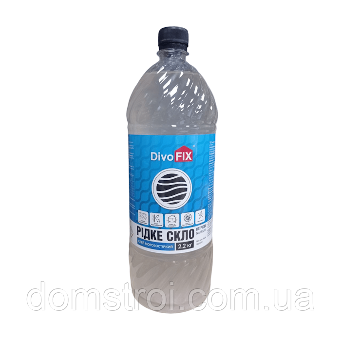 Клей силікатний «Рідке скло» DivoFIX (1.2 кг)