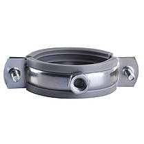 Хомут у зборі CR 1 1/2" (47-53мм) з гвинтом-шурупом 8*100 і дюбелем у уп., сірий, фото 4